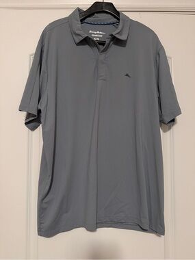 Tommy Bahama Island Zone Men’s XL Slate Gray Short-Sleeve Polo. 👕 Like new.